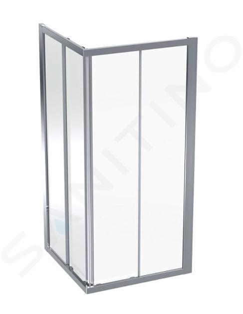 Geberit GEO - Douchehoek 90x90 cm, zilver/ helder glas 560.122.00.2