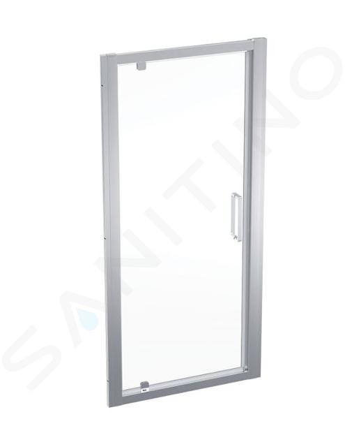 Geberit GEO - Douchedeur 90x190 cm, zilver/helder glas 560.125.00.2