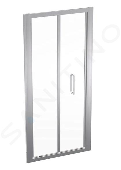 Geberit GEO - Douchedeur 90x190 cm, zilver/helder glas 560.126.00.2