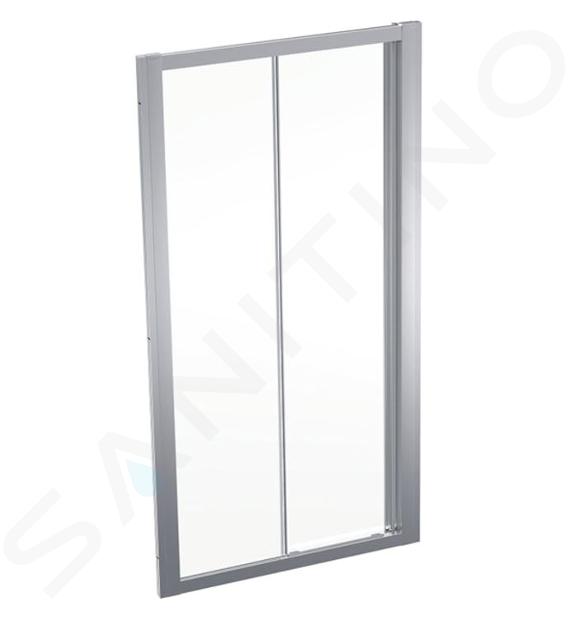 Geberit GEO - Douchedeur 100x190 cm, zilver/helder glas 560.133.00.2