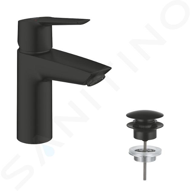 Grohe QuickFix Start - Grifo de lavabo con desagüe Push-Open, negro mate 235502432