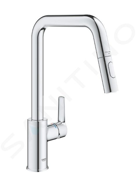 Grohe QuickFix Start - Dřezová baterie s výsuvnou sprškou, chrom 30631000