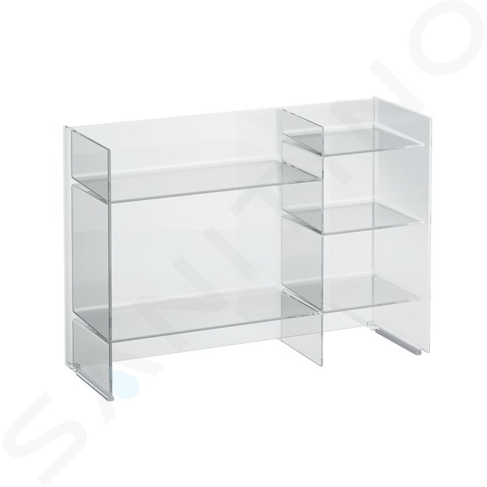 Laufen Kartell - Estante, 750x260x530 mm, cristal transparente H3893310840001