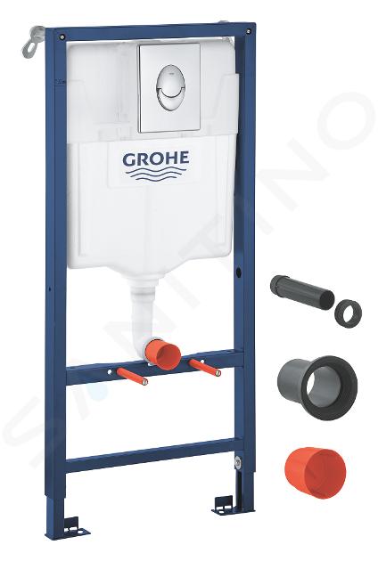 Grohe Rapid SL - Předstěnová instalace pro závěsné WC, ovládací tlačítko Skate Air, chrom 39442000