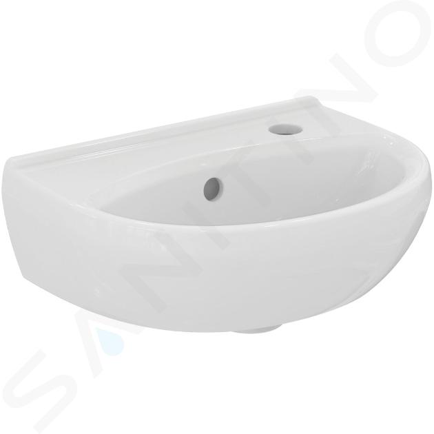 Ideal Standard Alpha - Lavamani 40 cm, con troppopieno e foro per miscelatore, bianco R027501