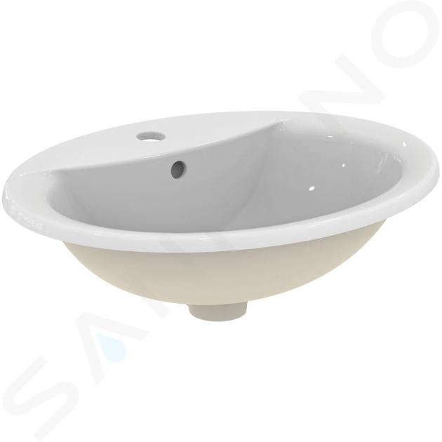 Ideal Standard Alpha - Lavabo 55x44 cm, con rebosadero, orificio para grifo, blanco R194101