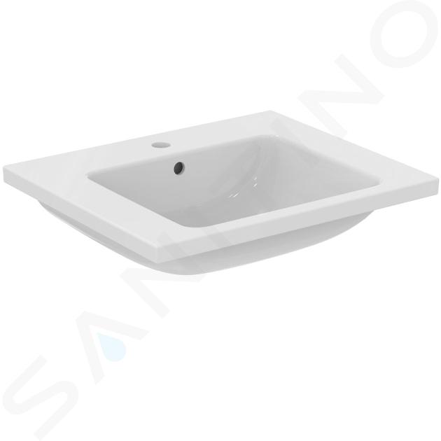 Ideal Standard i.Life B - Lavabo da mobile 6x5 cm, con troppopieno e foro per miscelatore, bianco T460501