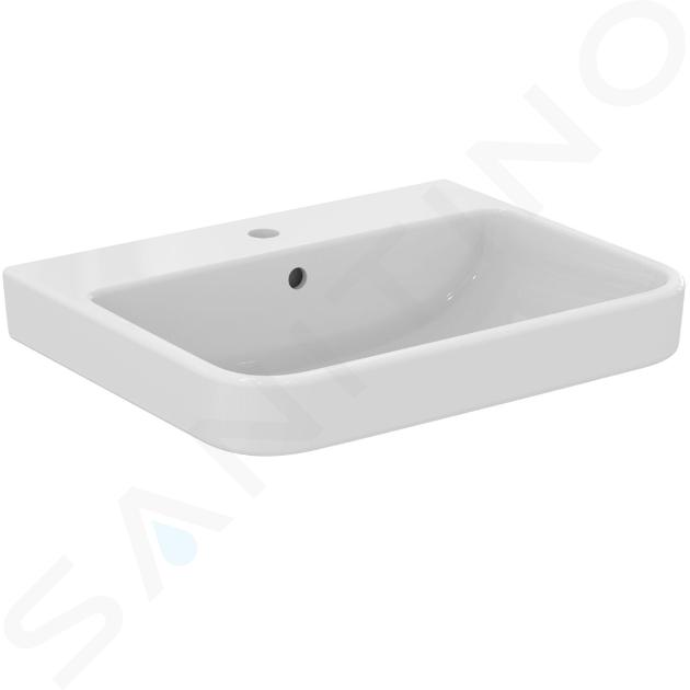 Ideal Standard i.Life B - Lavabo 6x5 cm, con troppopieno e foro per miscelatore, bianco T460701