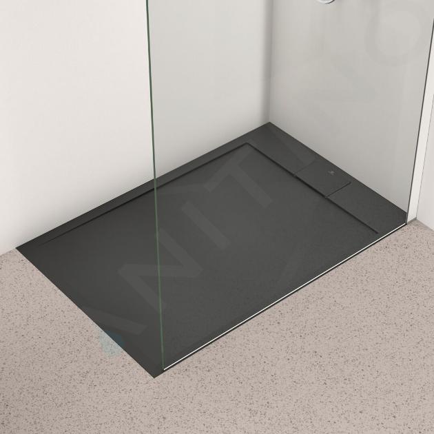 Ideal Standard i.Life - Receveur de douche 120x80 cm, Anti-Slip, noir  T5220FV