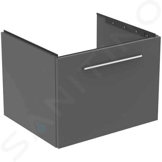 Ideal Standard i.Life B - Mobiletto da lavabo 60x44x51 cm, 1 cassetto, quarzo grigio opaco T5269NG