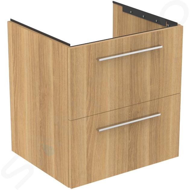 Ideal Standard i.Life B - Waschbeckenunterschrank 60x63x51 cm, 2 Auszüge, Eiche T5270NX