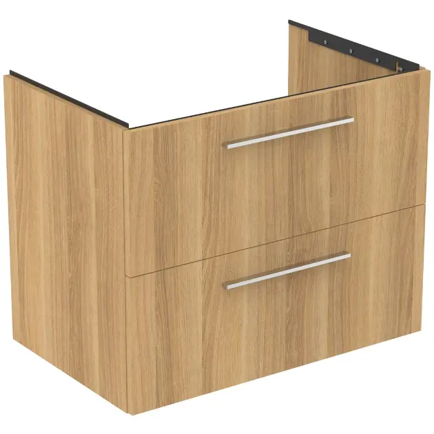 Ideal Standard i.Life B - Waschbeckenunterschrank 80x63x51 cm, 2 Auszüge, Eiche T5272NX