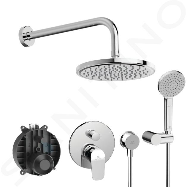 Ideal Standard CeraFlex - Douche set met inbouwkraan, met huis, 3 stralen, diameter 20 cm, chroom BC447AA