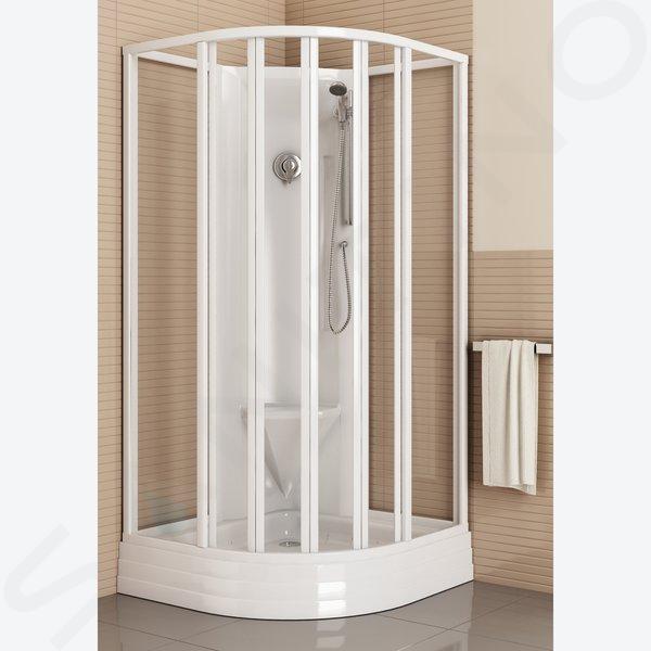 Ravak Supernova - Cabina de ducha 81x81 cm, con plato y accesorios, cristal blanco/claro 80644112Z1