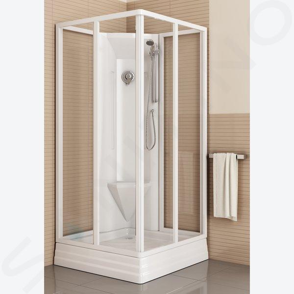 Ravak Supernova - Box doccia 80x80 cm, con vasca e accessori, bianco/perla 8264411211