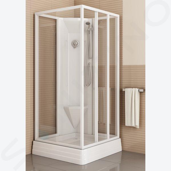 Ravak Supernova - Box doccia 80x80 cm, con vasca e accessori, bianco/perla 8364411211