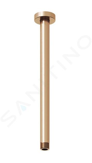 Ravak Docce - Braccio doccia a soffitto, 30 cm, oro rosa spazzolato X07P713