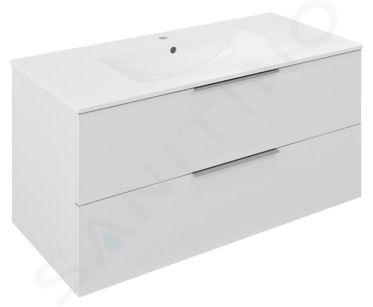 Sapho Cirasa - Mueble lavabo 100x52x46 cm, 2 cajones, blanco CR100-3030