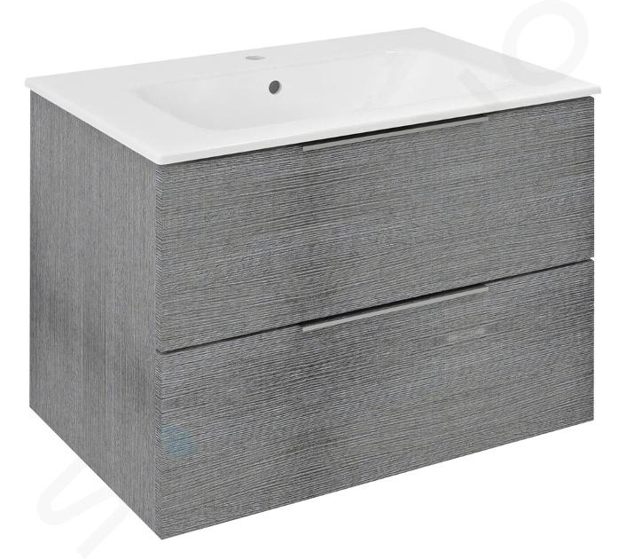 Sapho Cirasa - Mueble para lavabo 70x52x46 cm, 2 cajones, roble Alabama CR701-1111