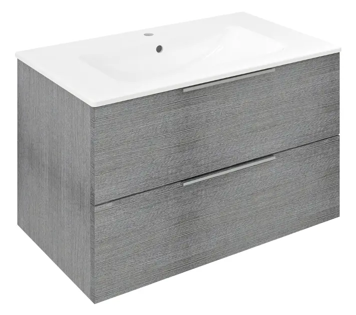 Sapho Cirasa - Mueble para lavabo 80x52x46 cm, 2 cajones, roble Alabama CR801-1111