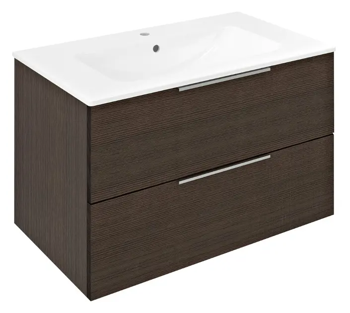 Sapho Cirasa - Mueble lavabo, 80x52x46 cm, 2 cajones, pino rústico CR801-1616