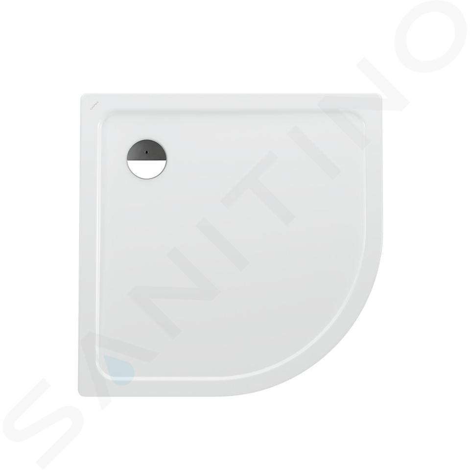 Laufen Platina - Douchebak met geluiddempende pads, 100x100 cm, wit H2150090000401