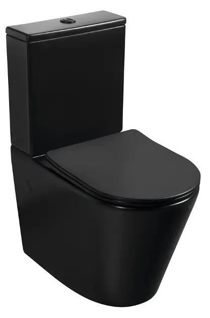 Sapho Paco - Vas WC monobloc, evacuare vario, Rimless, negru