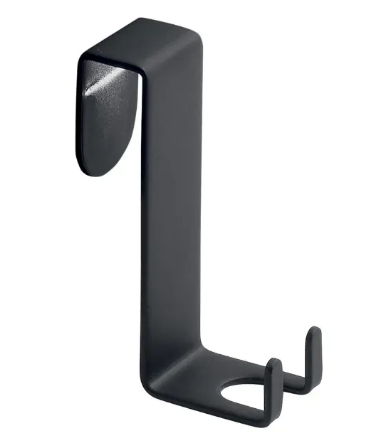 Sapho Gedy - Supporto da parete per spatola Thor, nero opaco 562614