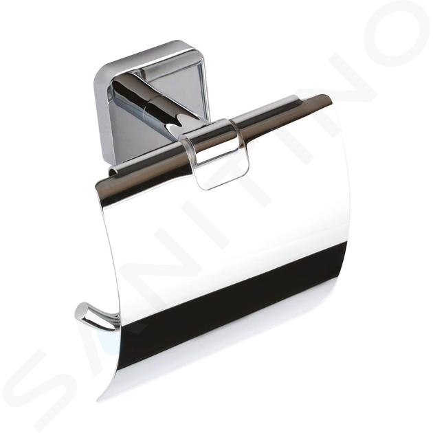 Sapho Insia - Porte-papier de toilette avec couvercle, chrome IS007