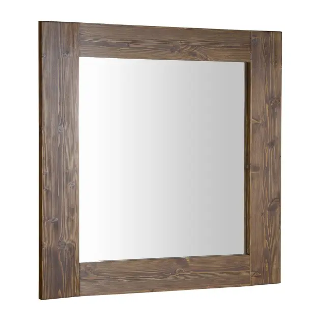 Levně Sapho Brand - Zrcadlo v rámu 80x80 cm, mořený smrk BA051S