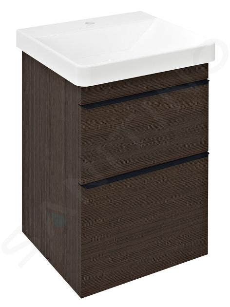 Sapho Sitia - Meuble lavabo 70x46x44 cm, 2 tiroirs, pin rustique SI050-1616