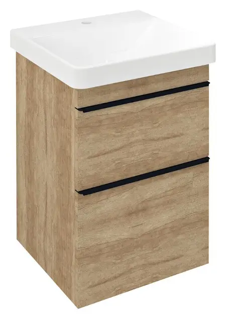 Sapho Sitia - Ormarić za umivaonik 70x46x44 cm, 2 ladice, Alabama hrast SI050-2222