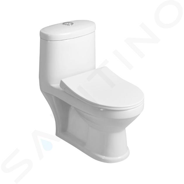 Aqualine - Vas WC monobloc, pentru copii, evacuare vario, alb PT520