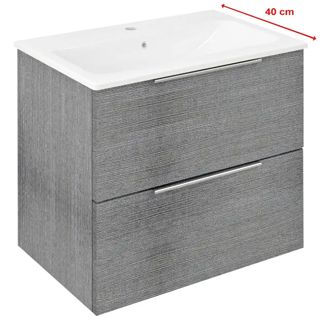 Sapho Cirasa - Ormarić za umivaonik 58x54x39 cm, 2x ladice, srebrni hrast CR592-1111