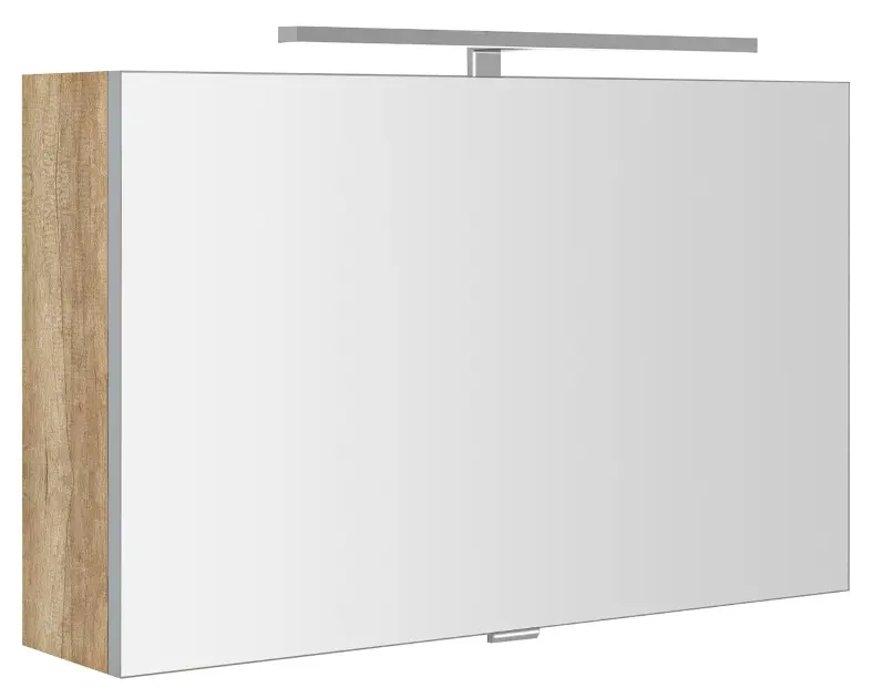 Sapho Cloe - Vitrina s ogledalom s LED rasvjetom 80x50x18 cm, Alabama hrast CE080-0022