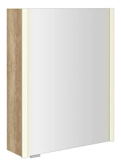 Levně Sapho Alix - Zrcadlová skříňka s LED osvětlením 56x70x18 cm, 2x dvířka, P/L, dub alabama AX156-0022