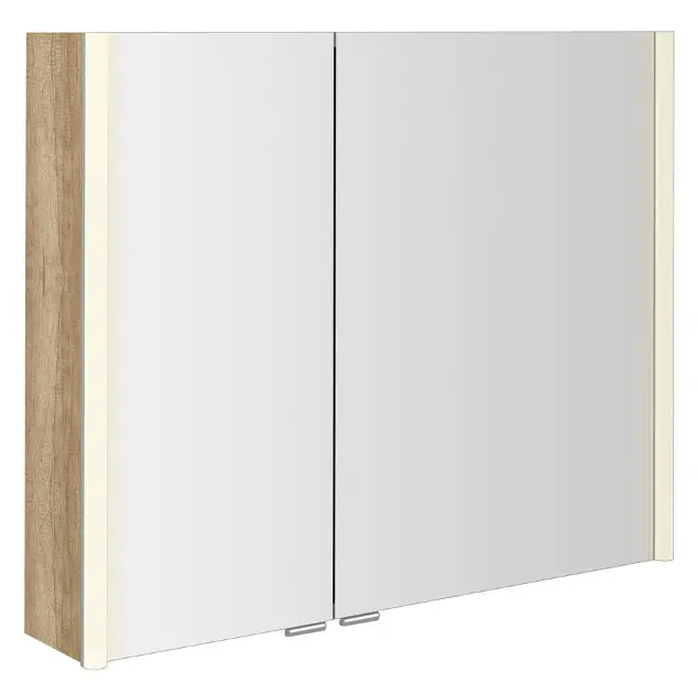 Levně Sapho Alix - Zrcadlová skříňka s LED osvětlením 86x70x18 cm, 2x dvířka, dub alabama AX186-0022