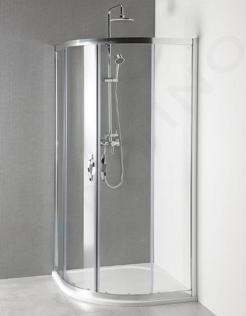 Sapho Brausen - Duschkabine 90x90x190 cm mit Duschwanne, Klarglas AG4290