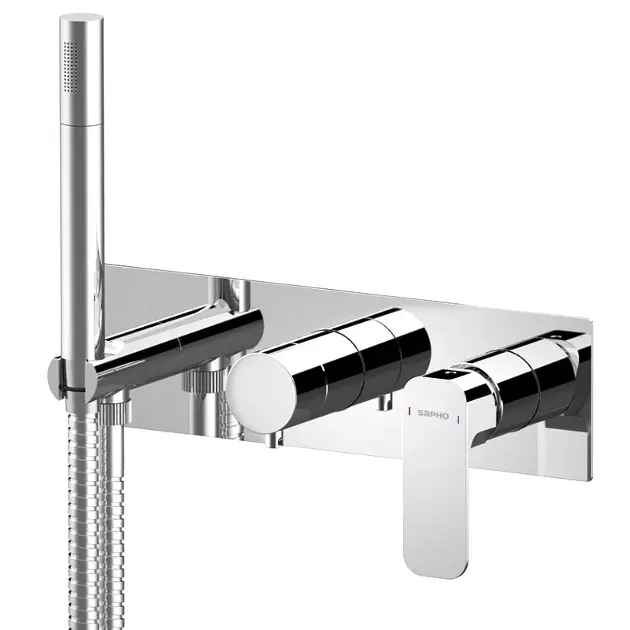 Sapho Spy - Batéria pod omietku, na 2 spotrebiče, s telesom, chróm PY52