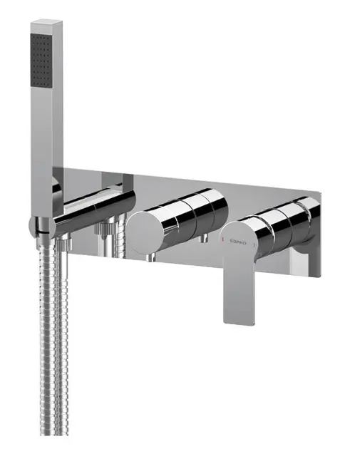 Sapho Pax - Unterputzarmatur für 2 Geräte, mit Zubehör, Chrom XA52