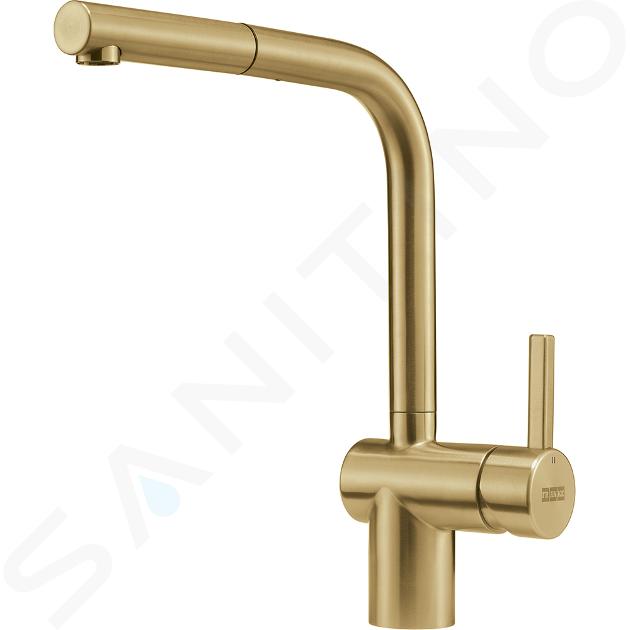 Franke Atlas Neo - Miscelatore da lavello FC 3791.504 con bocca di erogazione estraibile, color oro 115.0681.242