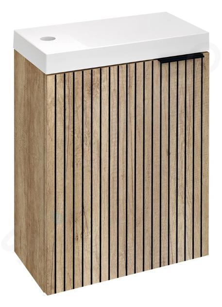 Sapho Latus - Mobile lavabo 50x39x22 cm, 1 anta L/P, rovere Alabama LT110-2322