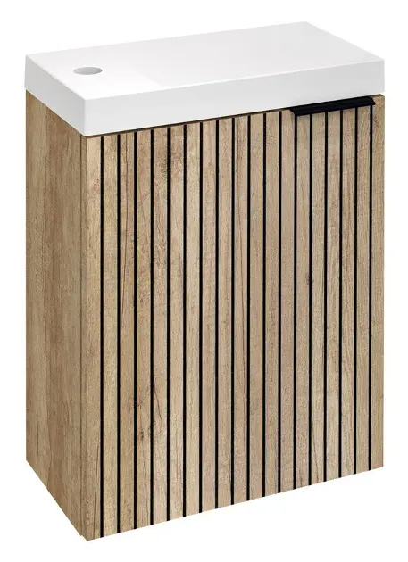Sapho Latus - Håndvaskskab 50x39x22 cm, 1 dør L/P, eg Alabama LT110-2322