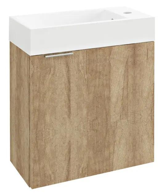 Sapho Latus - Ormarić za umivaonik 50x50x25 cm, 1 vrata L/D, Alabama hrast LT410-2222