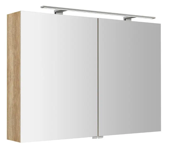 Levně Sapho Riwa - Zrcadlová skříňka s LED osvětlením 101x70x17 cm, dub alabama RIW100-0022