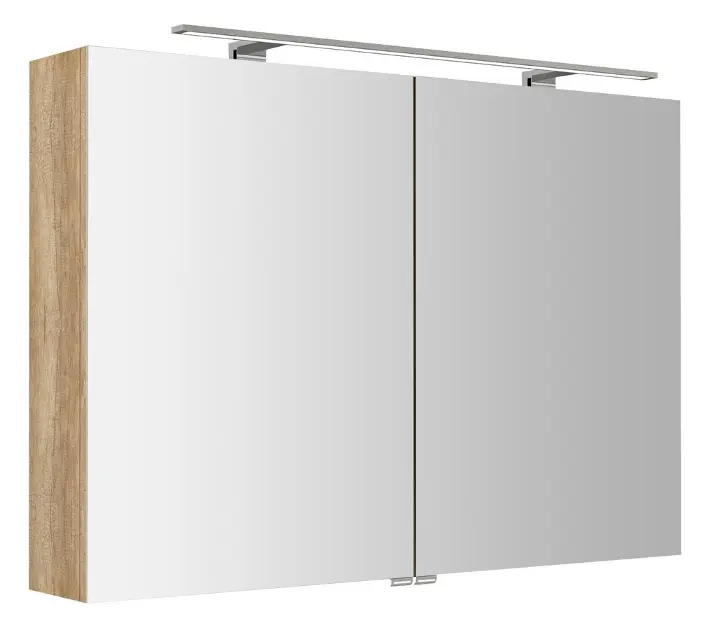 Sapho Riwa - Tükrösszekrény LED világítással 101x70x17 cm, Alabama tölgy RIW100-0022