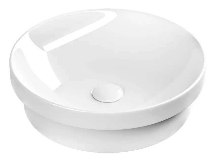 Sapho Mosdókagylók - Mosdókagyló, átmérő 43 cm, túlfolyó nélkül, csapfurat nélkül, fehér színben 3041