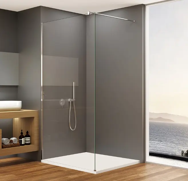 Bruckner - Sprchová stěna Walk-In,  90 cm, čiré sklo/chrom 750.090.1