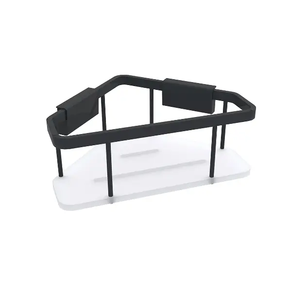 Nimco Kibo - Polc, hossza 23 cm, plexi/fekete Ki-14003-B-90