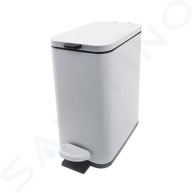 Nimco Cubos de basura - Cubo de basura 5 L, blanco mate KOS 11005-05